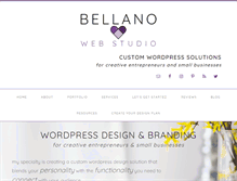 Tablet Screenshot of bellanowebstudio.com